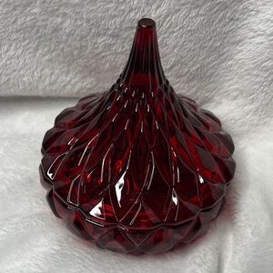SHANNON Ruby Red Glass Jar with Lid